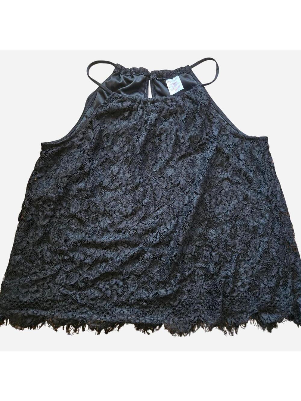 No Boundaries Black Lace Sleeveless Tank Top - Women's Size XXL (19)